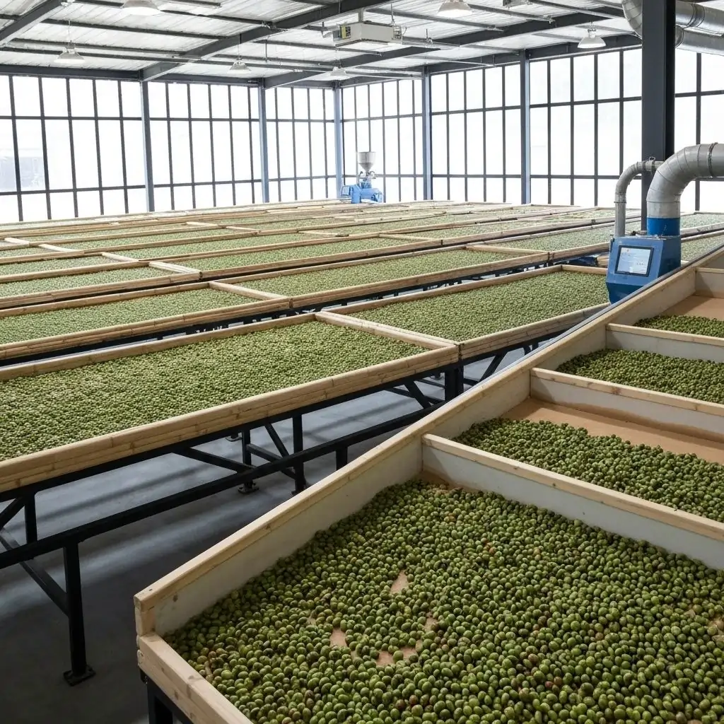 Limu Processing Station coffee processing facility with drying beds
